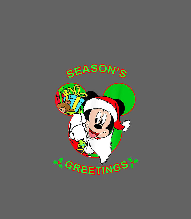 Disney Mickey Mouse Seasons Greetings Christmas Digital Art by Tavisn ...