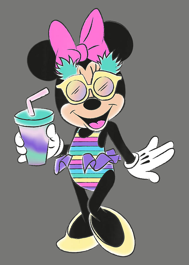 Disney Minnie Mouse Unicorn Stripes And Pineapples Digital Art By Tang