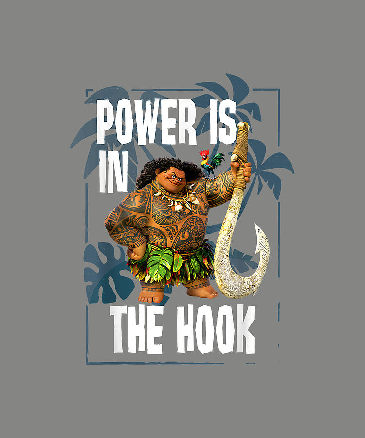 Disney Moana Maui Power Is In The Hook Portrait Digital Art by Kha Dieu ...