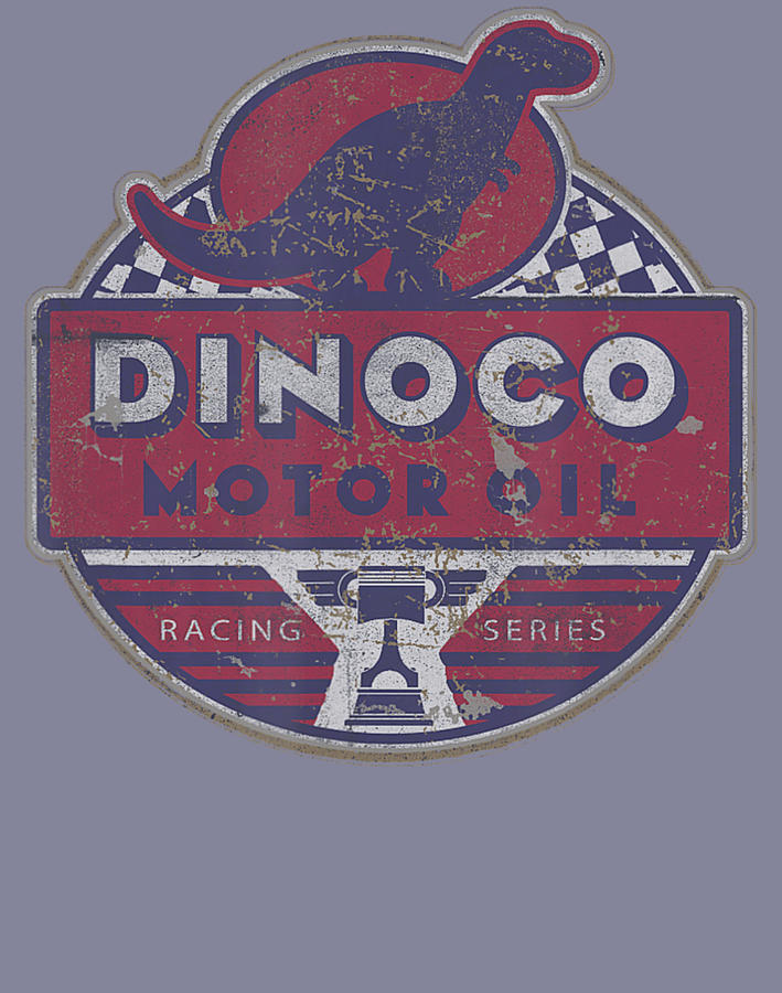 Disney Pixar Cars Dinoco Motor Oil Faded Sign Digital Art by Xuong Luu ...