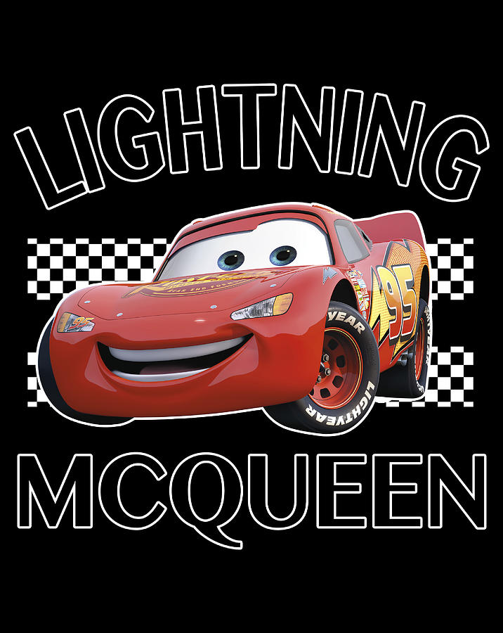 Disney Pixar Cars Lightning McQueen Finish Graphic Fleece Digital Art ...