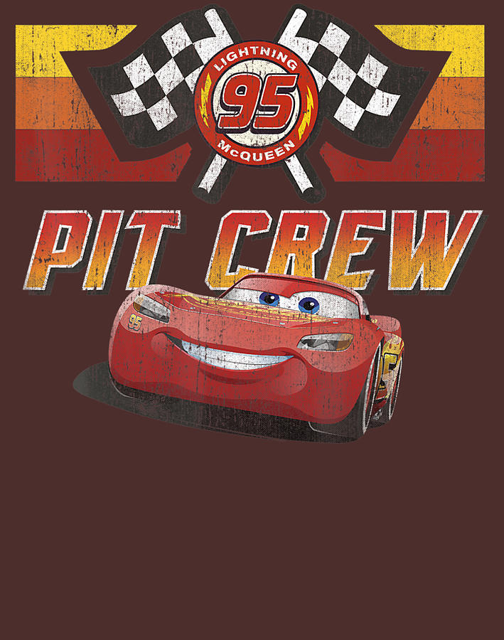 Disney Pixar Cars Mcqueen Pit Crew Red Distressed Digital Art by Xuong ...