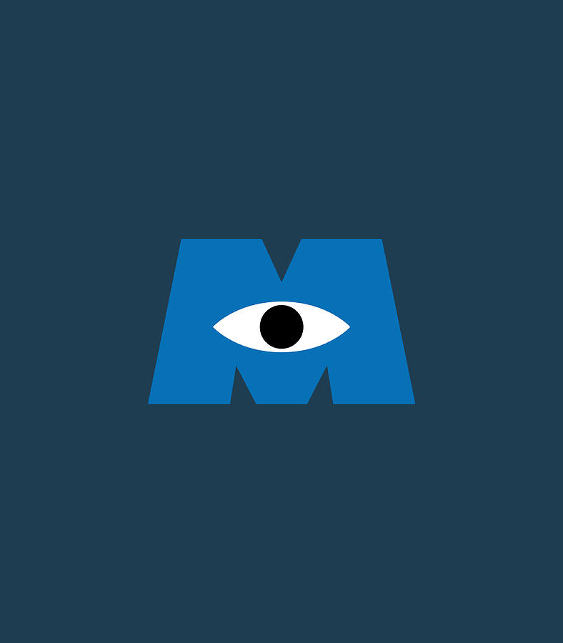 Disney Pixar Monsters Inc Eye In The M Logo Graphic Digital Art by ...