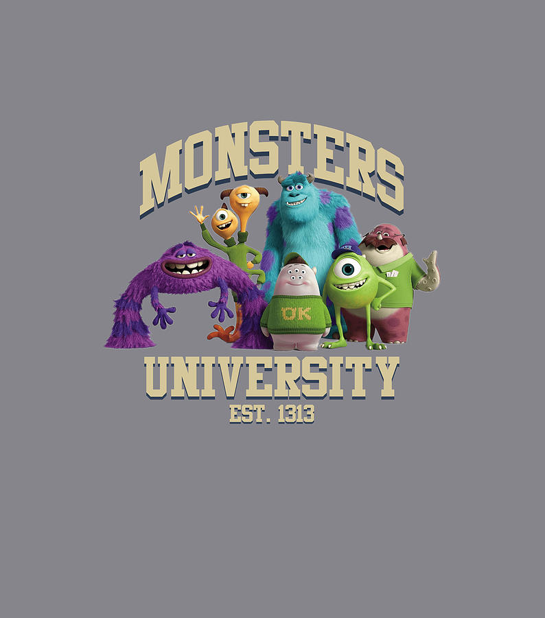 Disney Pixar Retro 90s Monsters University Est Shot Shirt, Unisex T ...