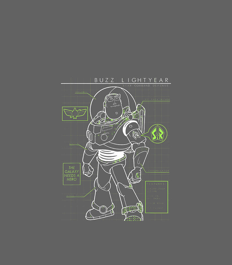 Disney Pixar Toy Story Buzz Lightyear Schematics Digital Art by Masonw ...