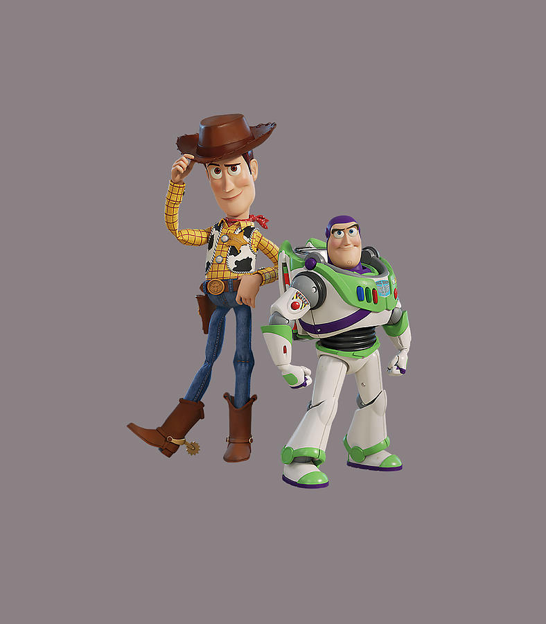 Disney Pixar Toytory 4 Woody And Buzz Lightyear Digital Art by Black ...