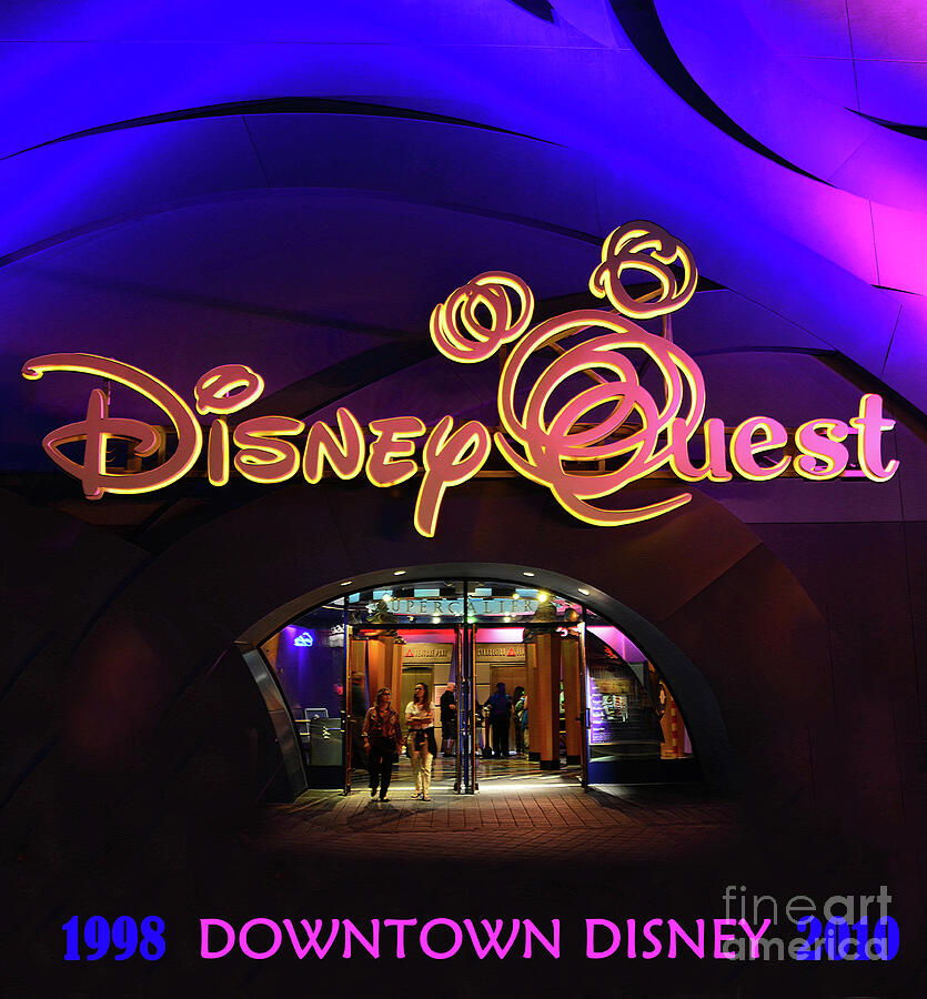 Disney Quest memorial poster Mixed Media by David Lee Thompson