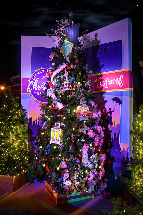 Disney Springs Christmas Tree Trail - Mary Poppins Photograph by Mark Andrew Thomas