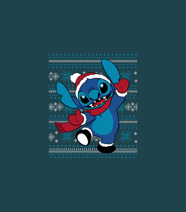 Disney Stitch Happy Holiday Digital Art by Muhamo Rozal - Fine Art America