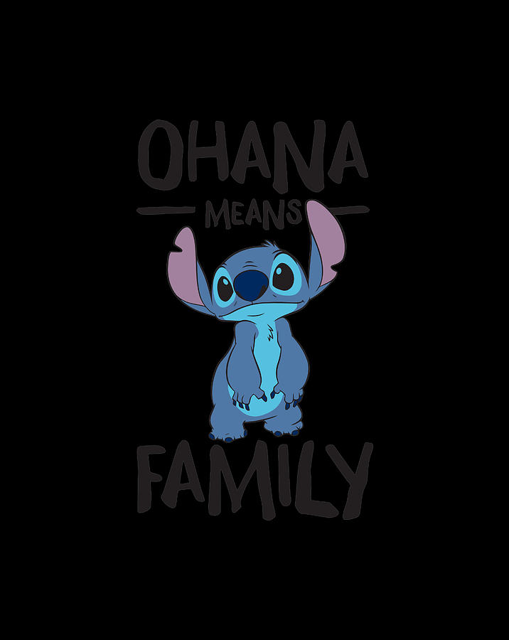 Disney Stitch Ohana Means Family Digital Art by Nguyen Hung