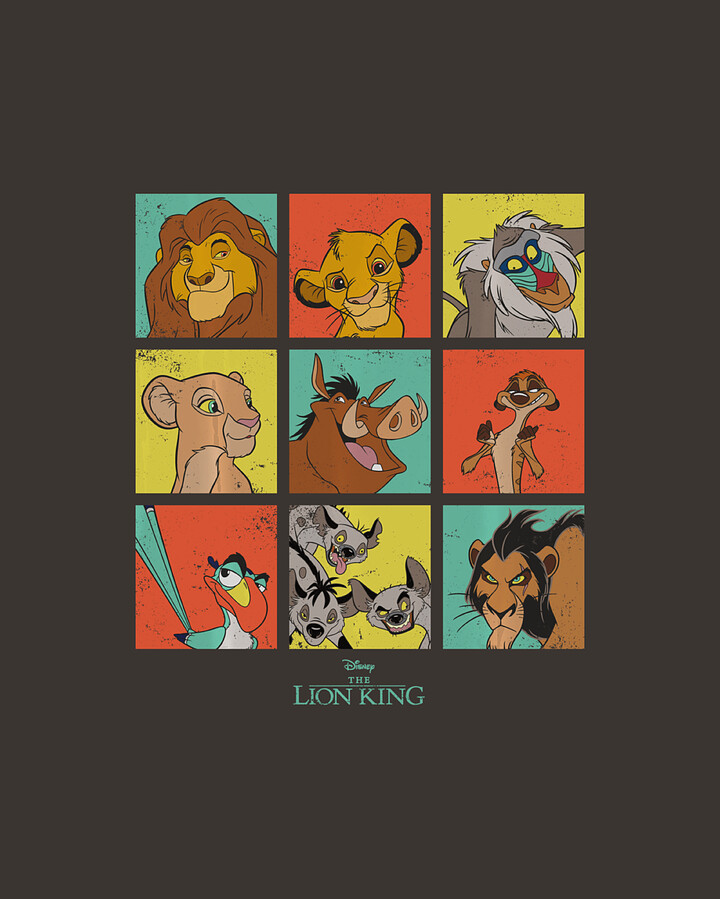Disney The Lion King Characters 90S Grid Digital Art by Tran Lieu Ly