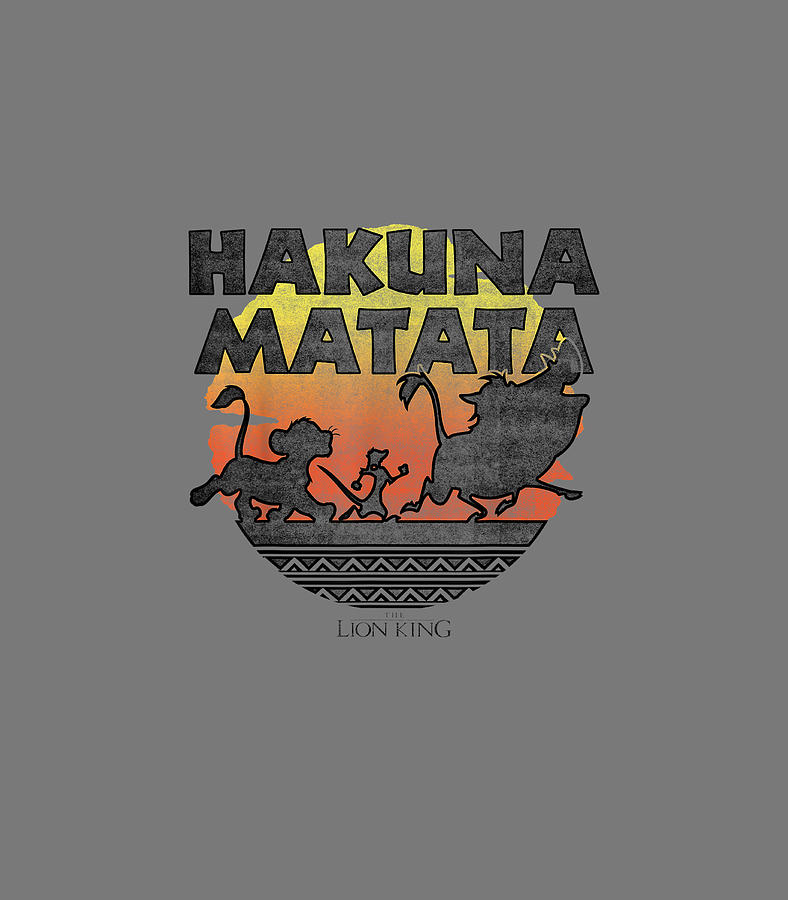 Disney The Lion King Hakuna Matataunsetilhouette Poster Digital Art by ...