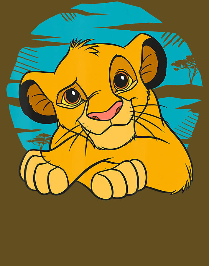 Disney The Lion King Young Simba Resting Blue 90S Digital Art by Tran Lieu  Ly - Pixels