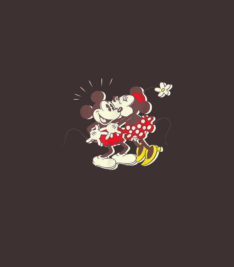 Disney Vintage Mickey and Minnie Mouse Kiss Digital Art by Anikaw Miles ...