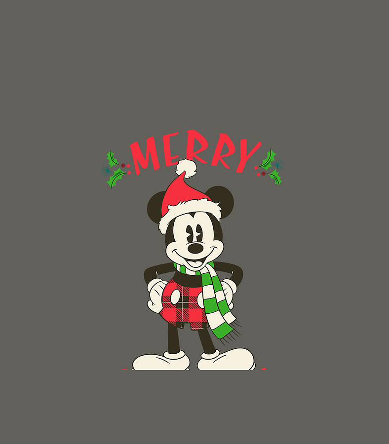 Disney Vintage Mickey Mouse Christmas Holiday Digital Art by Osoe Marya ...