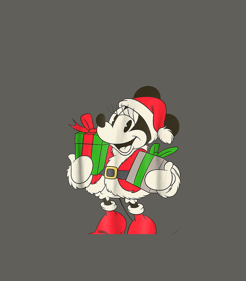 Disney Vintage Santa Minnie Mouse Holiday Digital Art by Conraf Laini ...