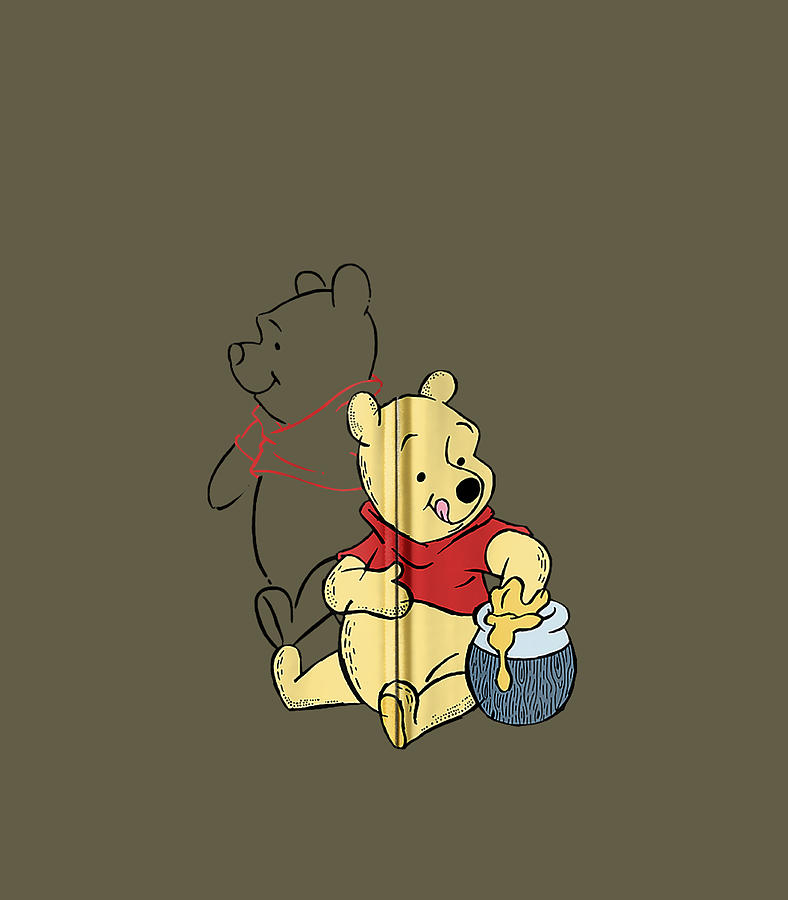 Disney Winnie The Pooh Line Art Portrait Digital Art by Rubena EllaM ...