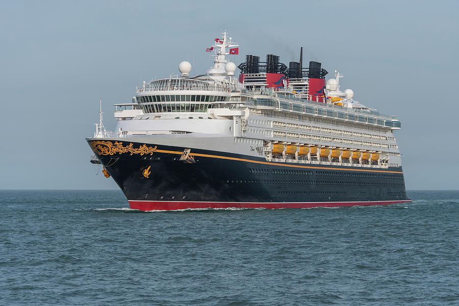 Disney Wonder Approaching from Sea Photograph by Bradford Martin