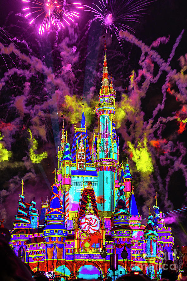 Disney World 50th Anniversary Fireworks 2 Photograph by Nick Zelinsky Jr