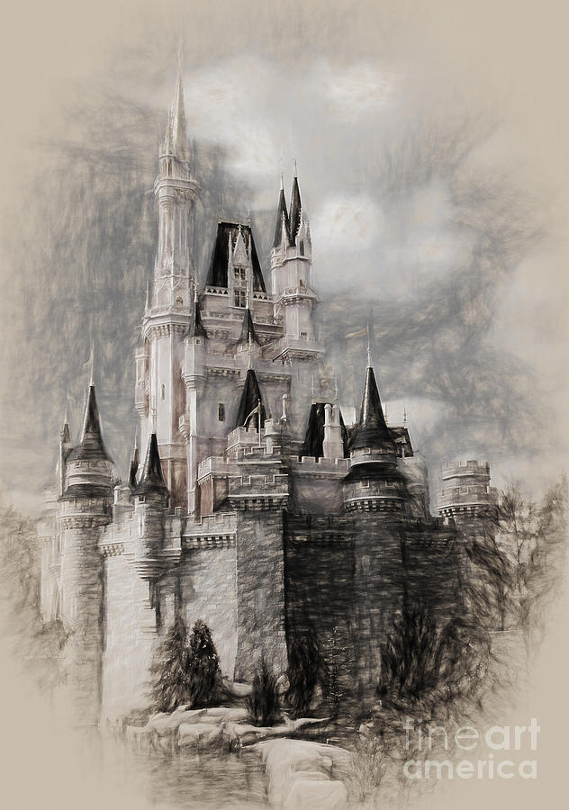 Disney World Castle  998 Painting by Gull G