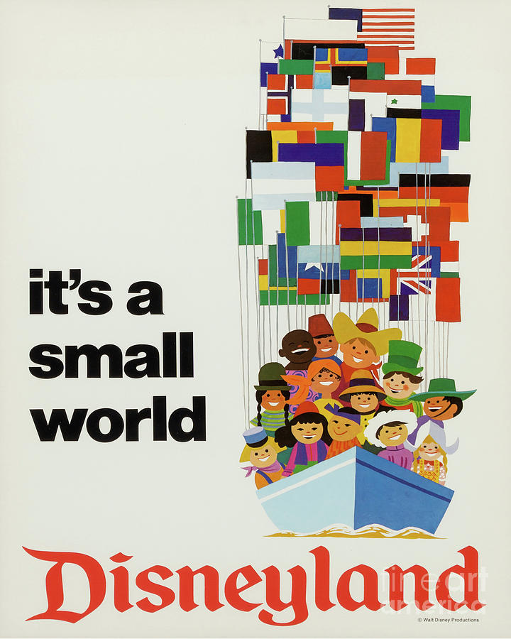 Disneyland - It's a Small World Souvenir Attraction Poster Digital Art ...