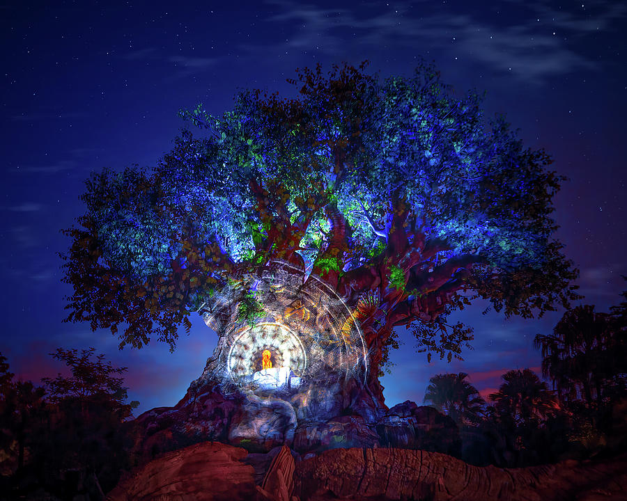 Disneys Magical Tree of Life at Animal Kingdom Photograph by Mark Andrew Thomas