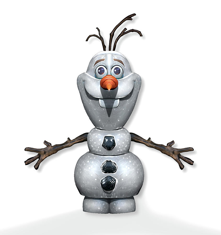 Disney's Olaf CG Character Digital Art by Kelly Johnson - Fine Art America