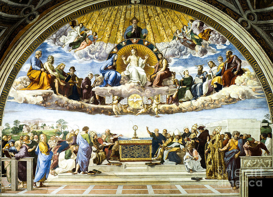 Disputation of the Holy Sacrament by Raphael Painting by Orca Art ...