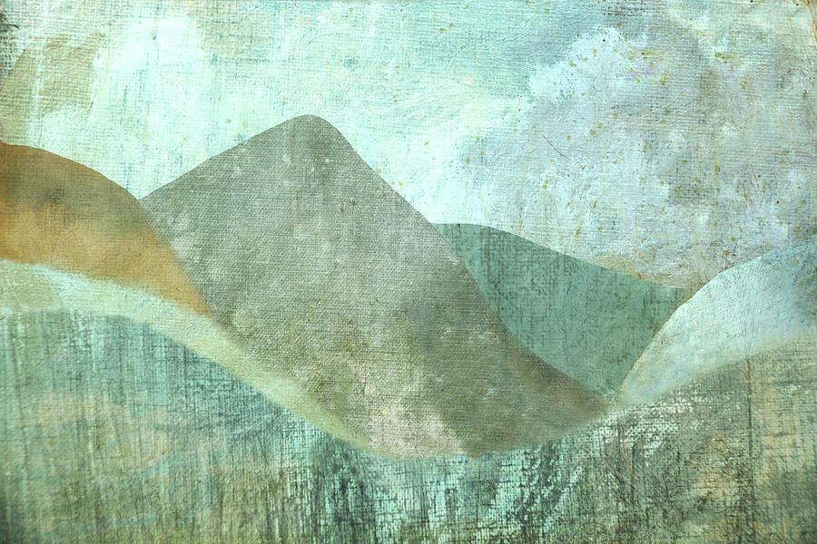 Distant Blue Mountains Digital Art by Peggy Collins