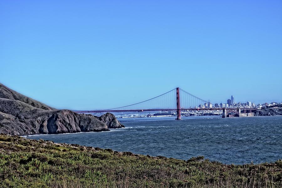 Distant Golden Gate Photograph by Maggy Marsh