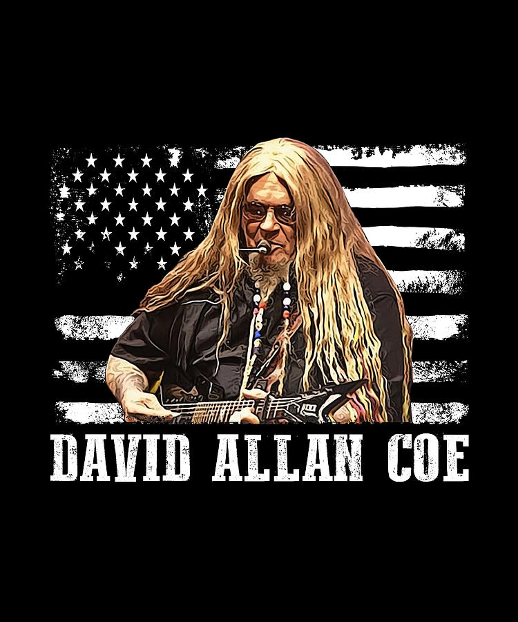 Distressed American Flag David Allan Coe Music Legend Digital Art by ...