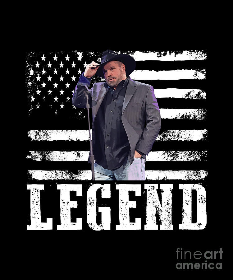 Garth Brooks Digital Art - Distressed American Flag Garth Brooks Singer by Notorious Artist