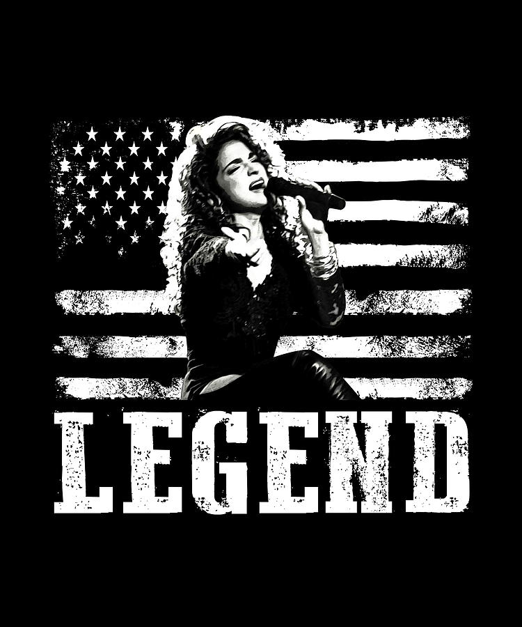 Distressed American Flag Gloria Estefan Singer Digital Art by Cynthia ...