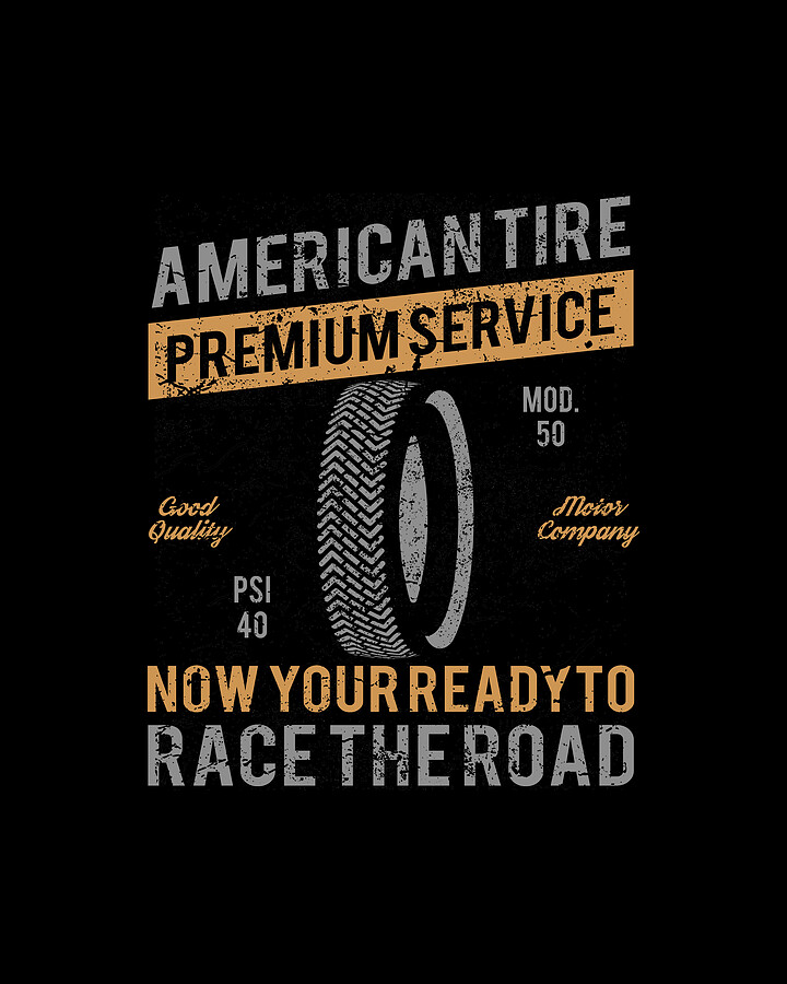 Distressed Car Enthusiast Auto Detailing Tire Service Digital Art by