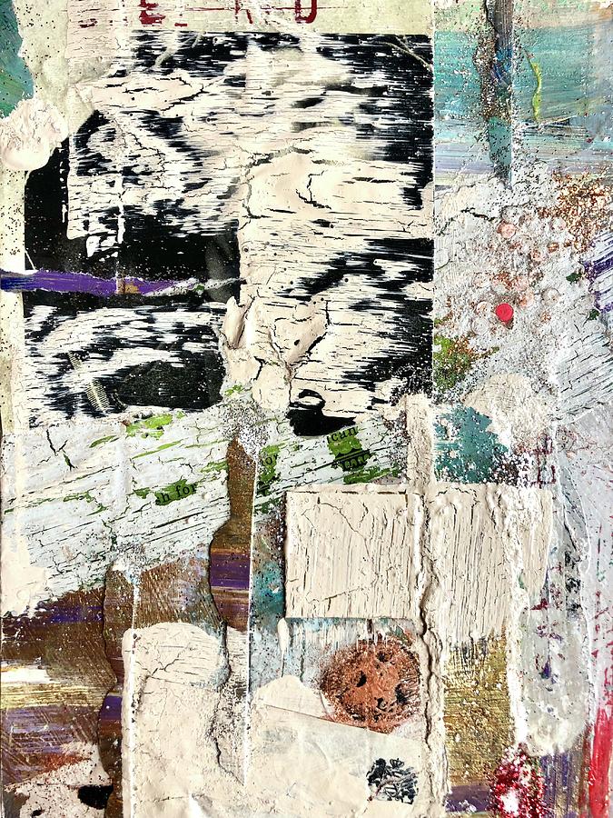 Distressed Collage Layers Two Mixed Media by M West