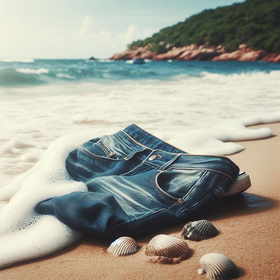 Beach Digital Art - Distressed Jeans by Andy Plumb