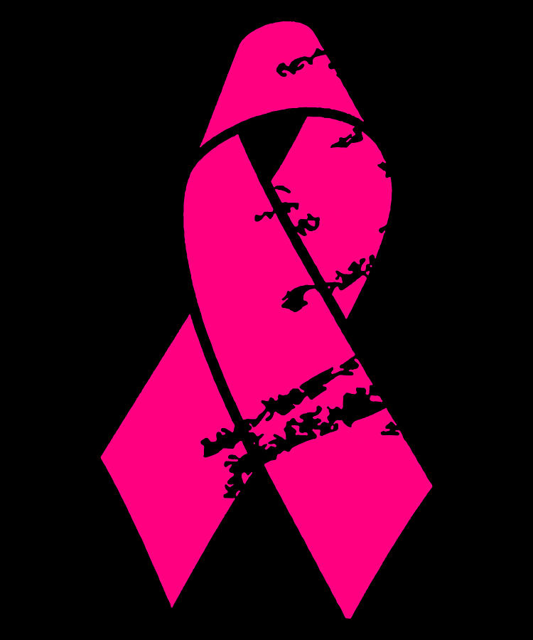 Distressed Pink Ribbon Digital Art by Flippin Sweet Gear