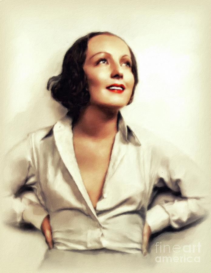 Dita Parlo, Vintage Actress Painting