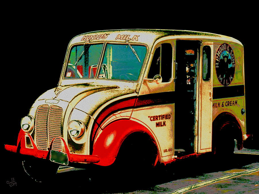 Divco Milk Truck Digital Art by Cliff Wilson