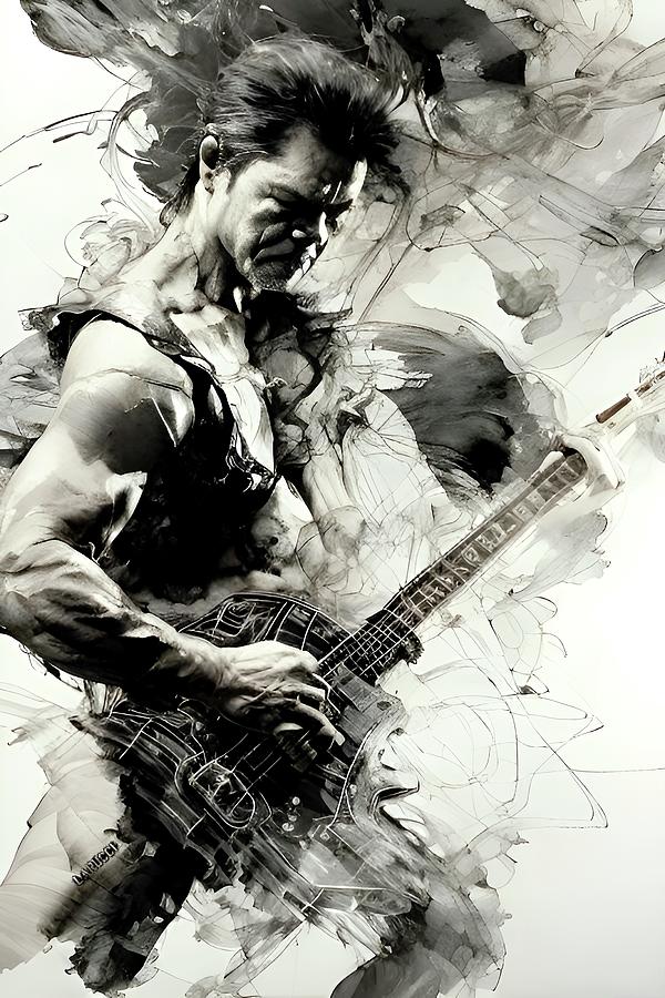 Diver Down - Eddie Van Halen Digital Art by Fred Larucci
