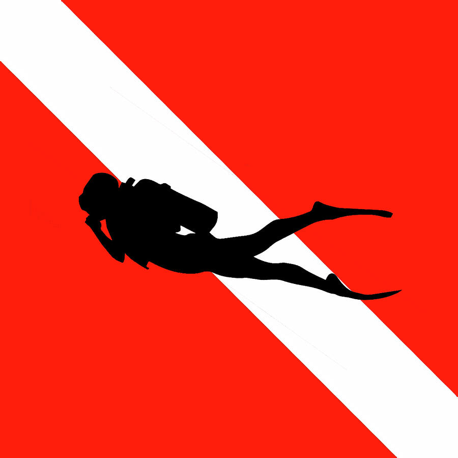 Diver Down v3 Digital Art by Robert Banach Diver Down v3 Digital Art by Robert Banach
