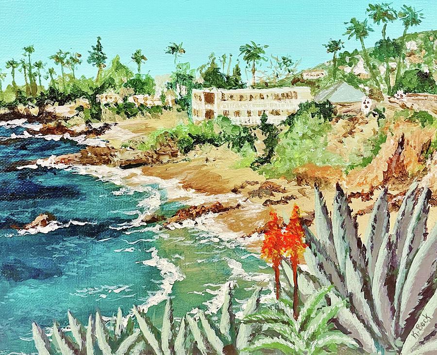 Divers Cove Laguna Beach CA Painting by Katherine Young-Beck