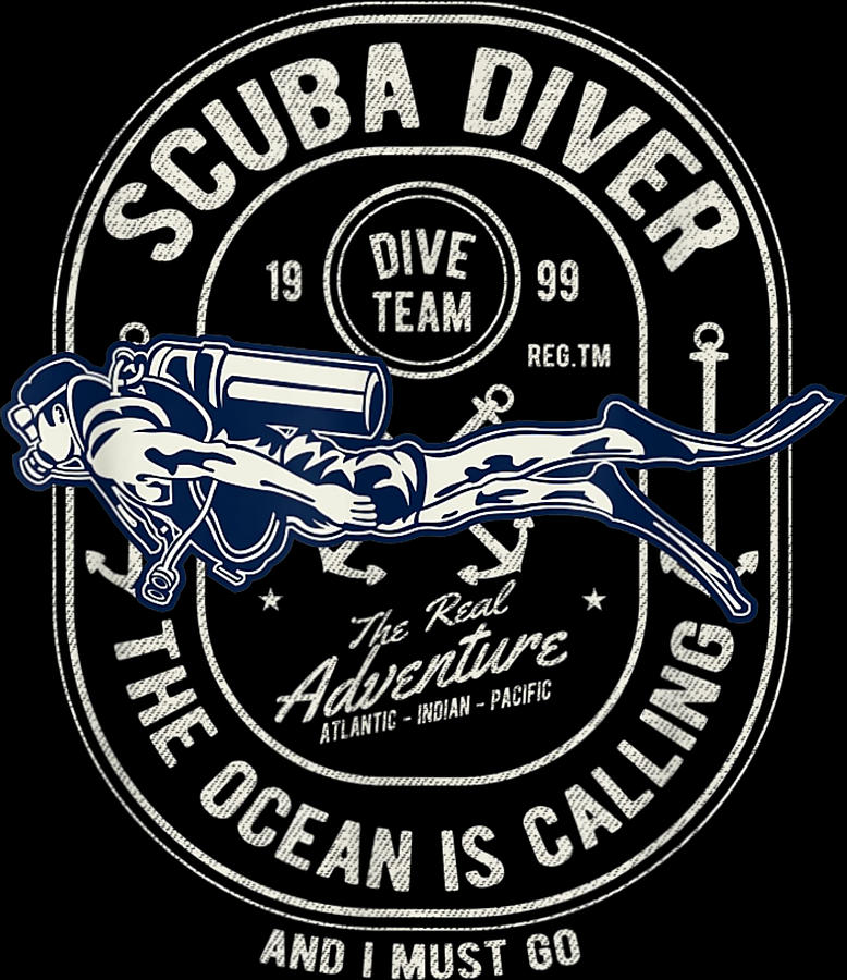 Divers SCUBA Diver Beware of the Kraken Born To Dive T Digital Art by ...