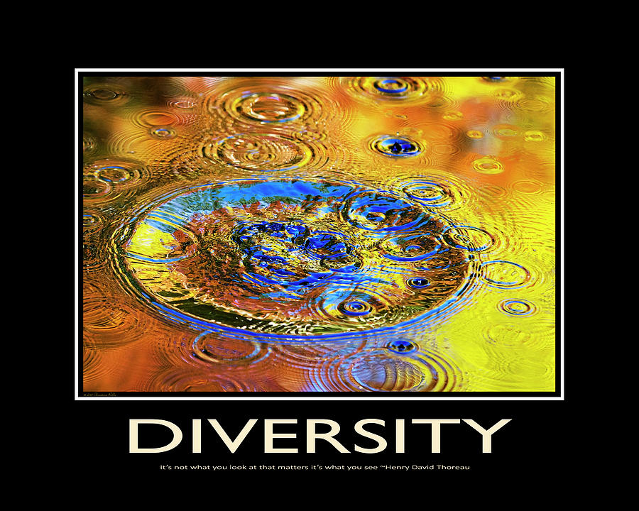 Diversity Inspirational Motivational Poster Art Mixed Media by Christina Rollo