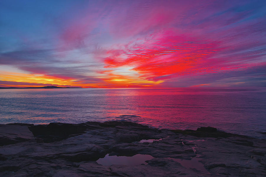 Divided Sky Sunrise Photograph by Stephen Vecchiotti