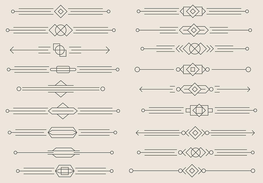 Dividers vector set Drawing by DivVector