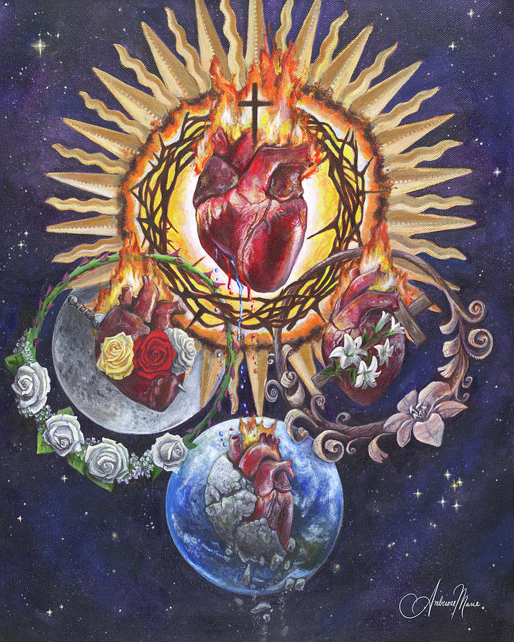 Jesus Christ Painting - Divine Charity  by Amberose Marie