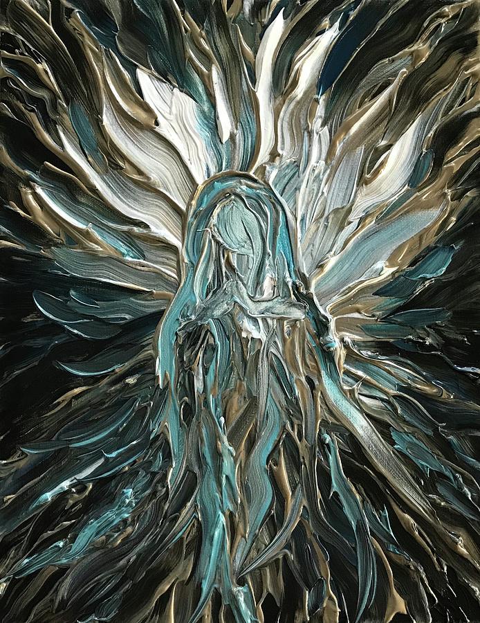 Divine Mother Silver Painting by Michelle Pier