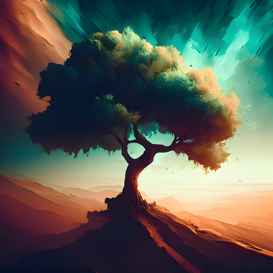 Divine Tree Digital Art by Aditya Upadhyay - Fine Art America