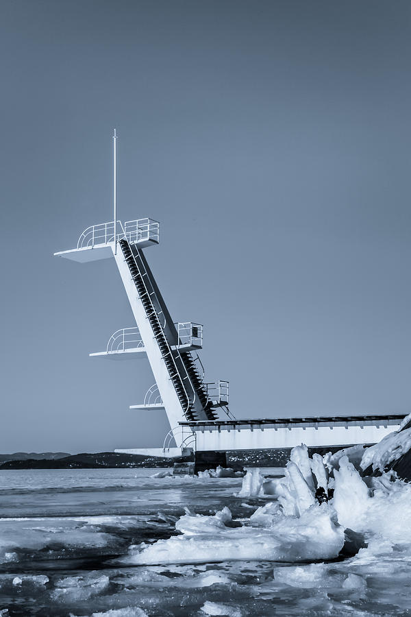 Diving tower in Ingierstrand bad, Oslo, Norway Photograph by Mats Anda